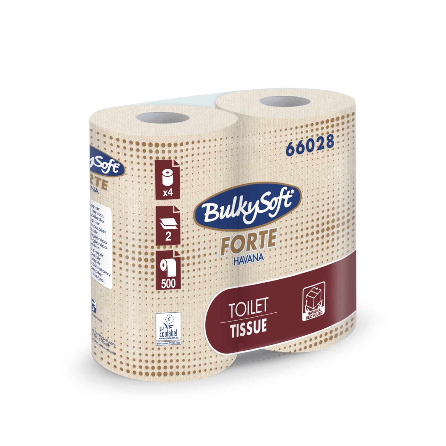 Carta Igienica Avana 4 rotoli 2 veli (imballo da 10 confezioni da 4 rotoli) - Italia Soft