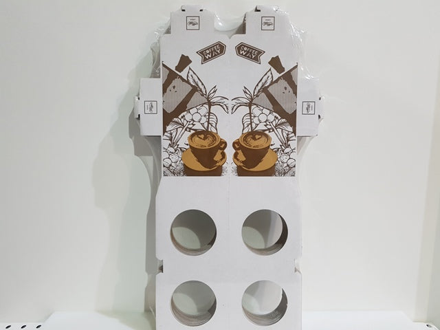 Vassoio porta cappuccino in cartone 4 posti (20Pz)