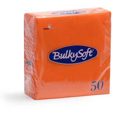 BulkySoft® Tovagliolo Rainbow 2 Veli 33x33 Arancione Pz 50 32710 (cartone da 24 confezioni) - Italia Soft