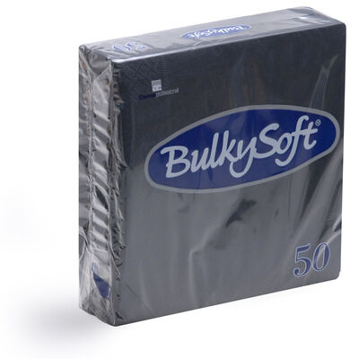 BulkySoft® Tovagliolo Rainbow 2 Veli 33x33 Nero Pz 50 32770 (cartone da 24 confezioni) - Italia Soft