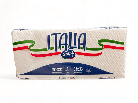 Tovaglioli monovelo italia 33x33/150pz (10 confezioni) - Italia Soft
