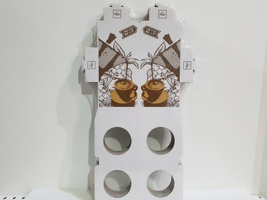 Vassoio porta cappuccino in cartone 4 posti (20Pz)