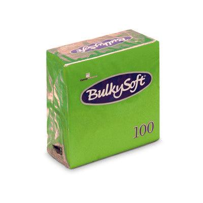 BulkySoft® Rainbow Tovagliolo 24x24 2 Veli kiwi Pz 100 32234 (cartone da 30 confezioni) - Italia Soft