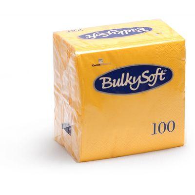 BulkySoft® Tovagliolo Rainbow 2 Veli 24x24 Giallo Pz 100 32590 (cartone da 30 confezioni) - Italia Soft