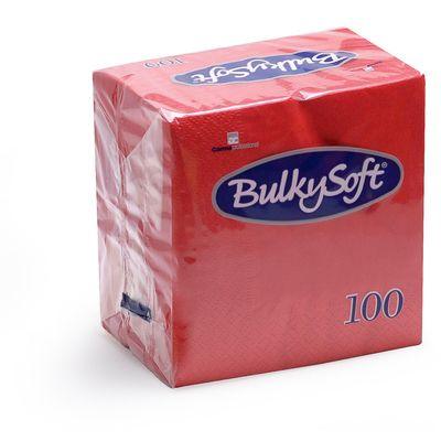 BulkySoft® Tovagliolo Rainbow 2 Veli 24x24 Rosso Pz 100 32610 (cartone da 30 confezioni) - Italia Soft