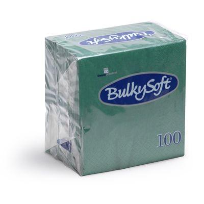BulkySoft® Tovagliolo Rainbow 2 Veli 24x24 Verde Pz 100 32640 (cartone da 30 confezioni) - Italia Soft