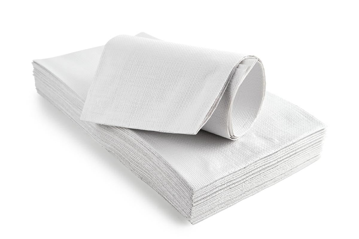 Tovaglia in carta politenata Goffrata 100x100 cm Bianco (150pz) - Italia Soft