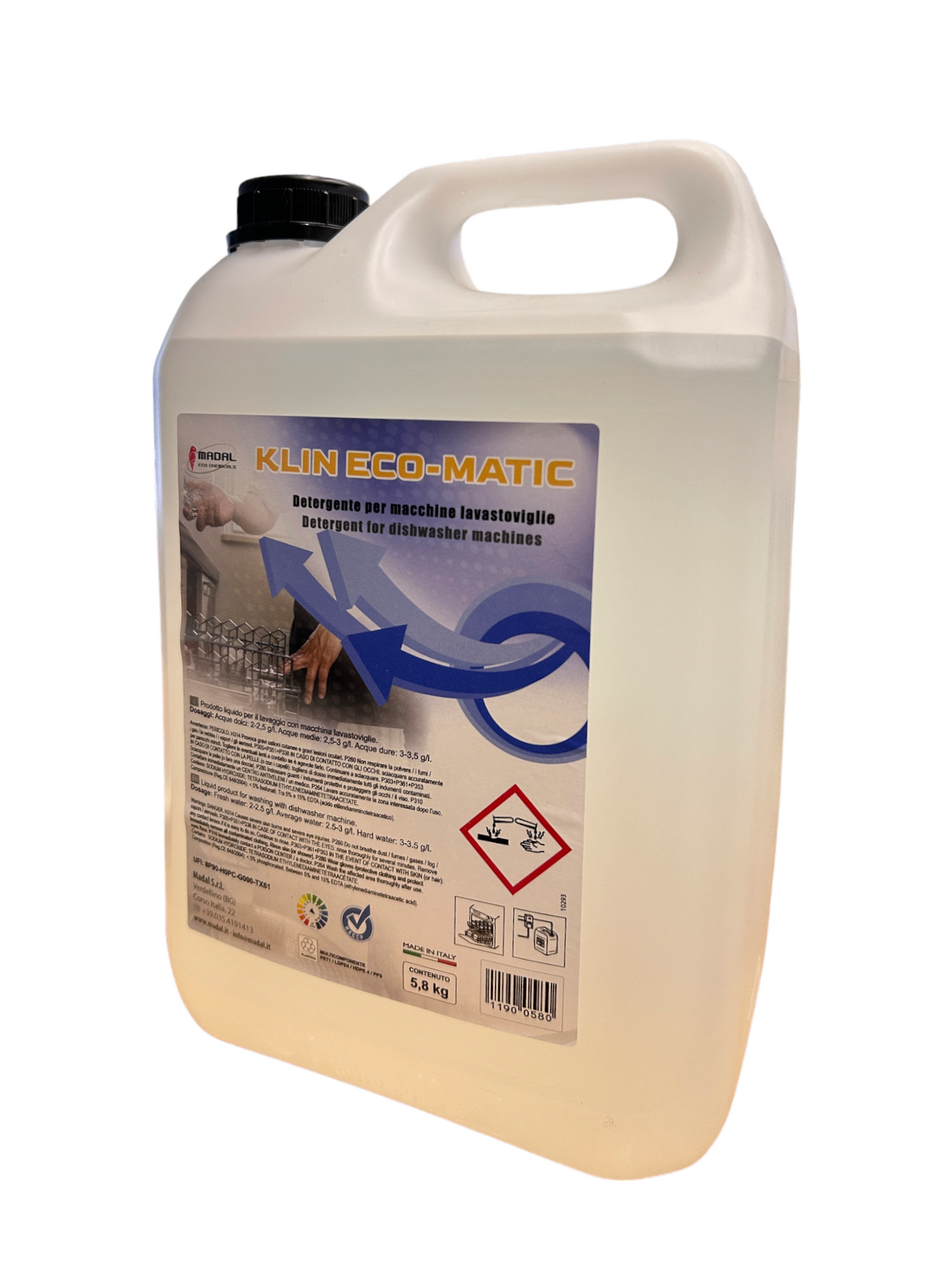 Klin eco-matic Detergente per macchine lavastoviglie (5,8 Kg)