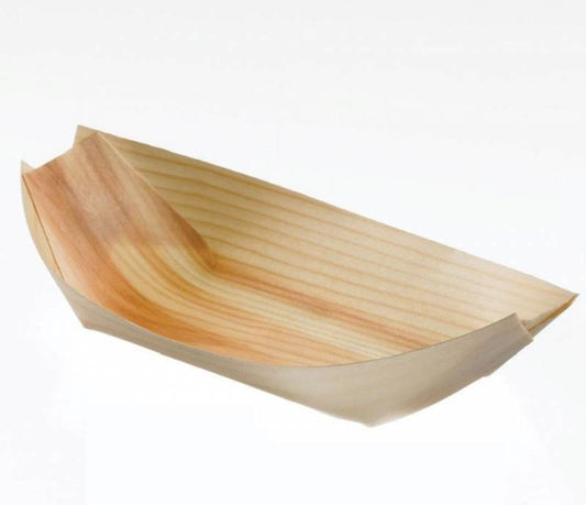 Barchette finger food liscia Biodegradabile in legno di pino (misure assortite)