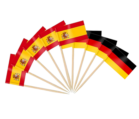 Bandierine stuzzicadenti  altezza 7cm (1000 pz) Bandierine Miste Spagna - Germania