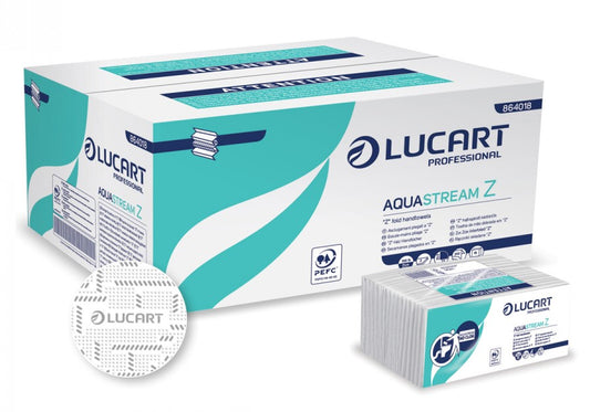 Asciugamani Aquastream Piegato a V 20 confezioni x 170PZ. 863129 - Italia Soft